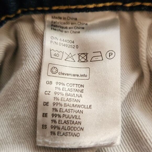 &Denim Slim low waist womens 32/32 blue denim jeans - Picture 7 of 7